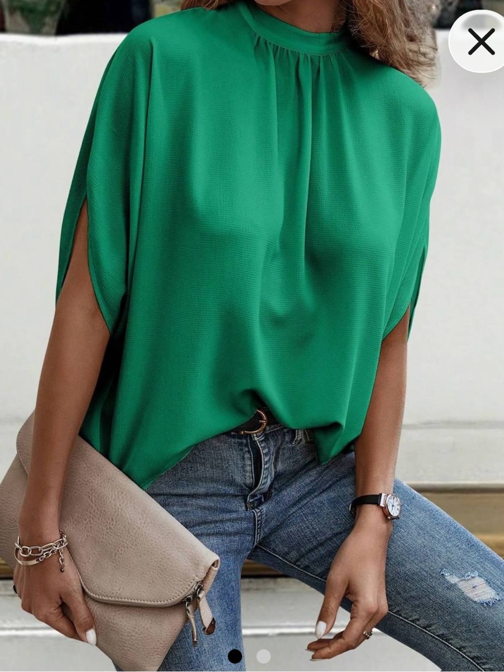 SHEIN plus Elegant Green Women's Top